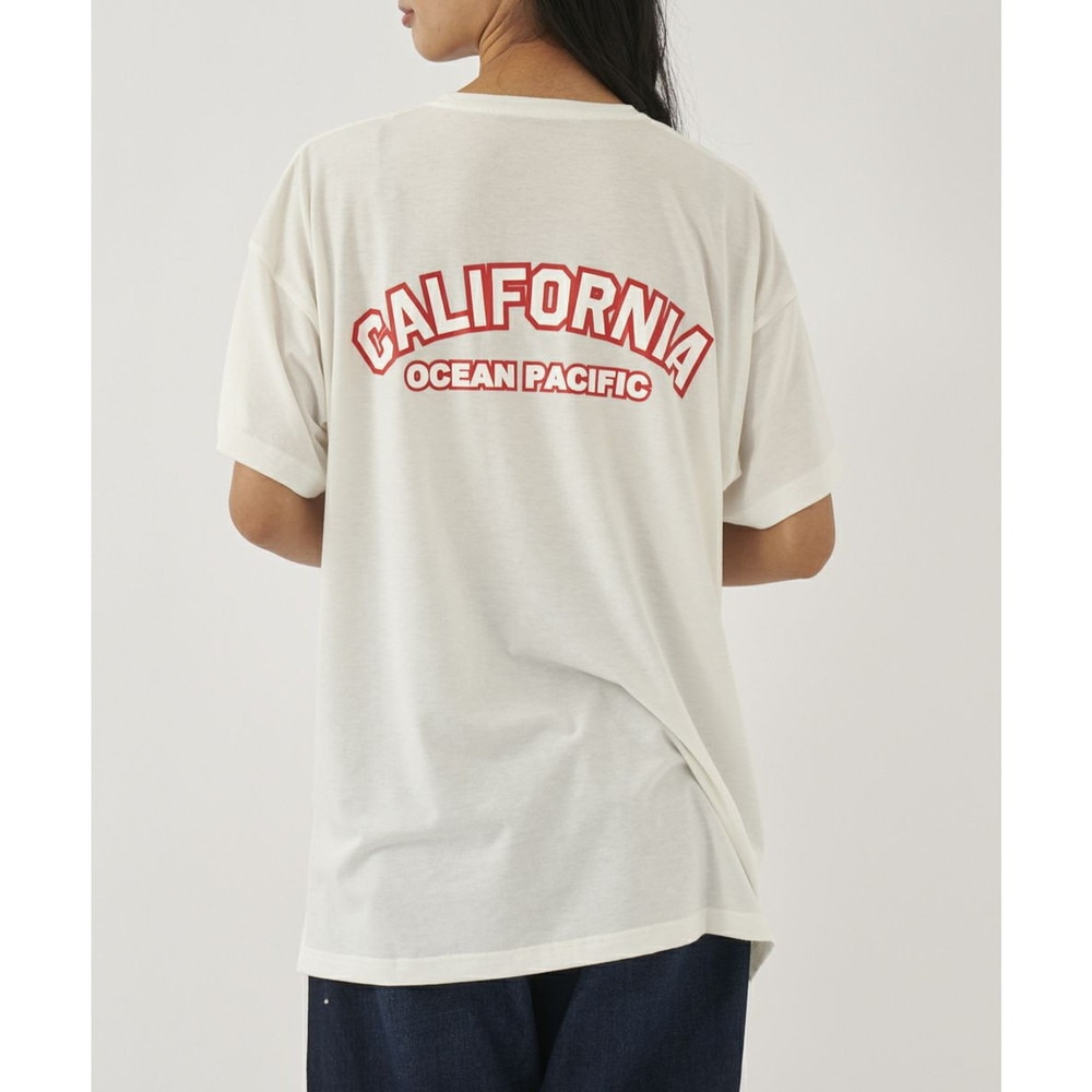 オーシャンパシフィック（Ocean Pacific）（レディース）ラッシュガード 半袖 Tシャツ ハイブリット 水陸両用 体型カバー ホワイト 522495-WHT