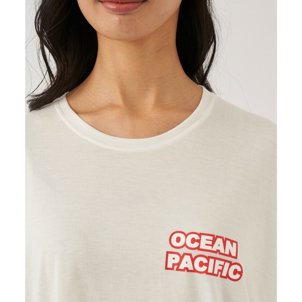 オーシャンパシフィック（Ocean Pacific）（レディース）ラッシュガード 半袖 Tシャツ ハイブリット 水陸両用 体型カバー ホワイト 522495-WHT