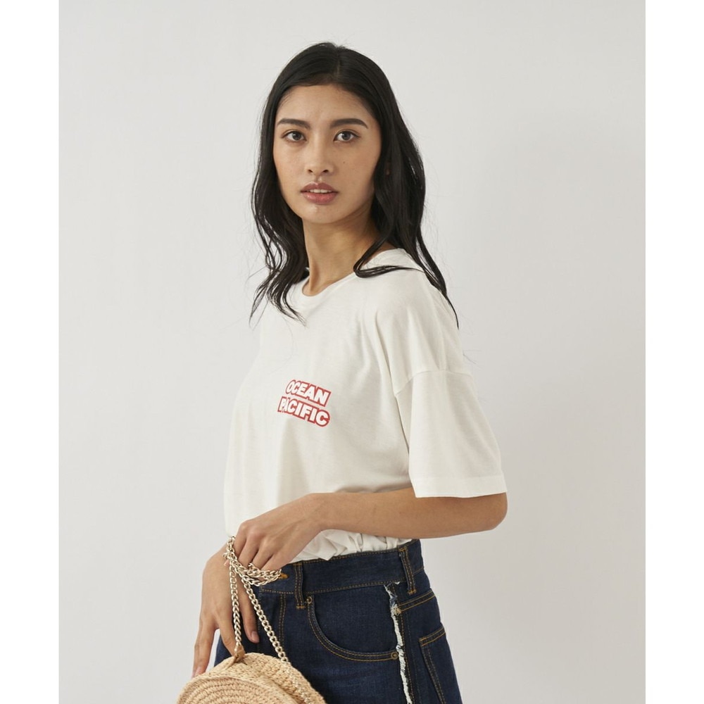 オーシャンパシフィック（Ocean Pacific）（レディース）ラッシュガード 半袖 Tシャツ ハイブリット 水陸両用 体型カバー ホワイト 522495-WHT