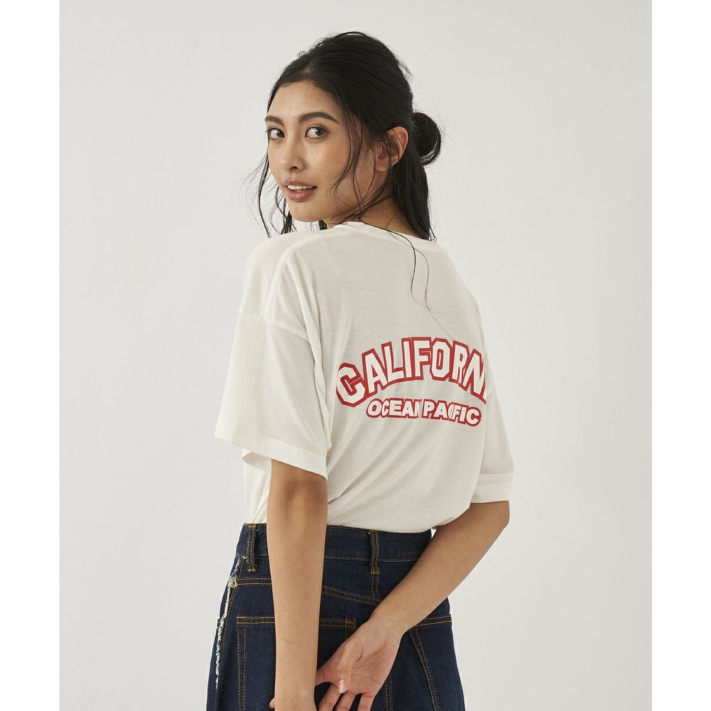 オーシャンパシフィック（Ocean Pacific）（レディース）ラッシュガード 半袖 Tシャツ ハイブリット 水陸両用 体型カバー ホワイト 522495-WHT