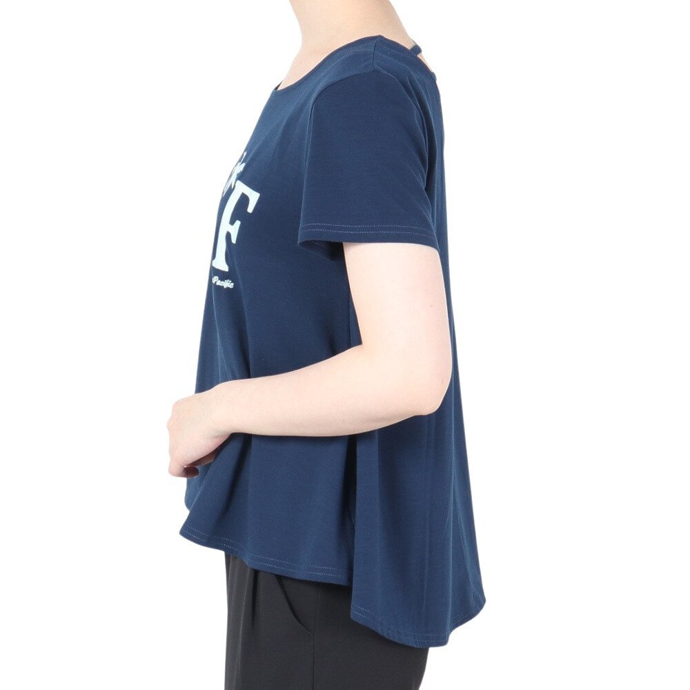 オーシャンパシフィック（Ocean Pacific）（レディース）ラッシュガード 半袖 Tシャツ UVカット 紫外線対策 水陸両用 体型カバー ネイビー 5296601NVS
