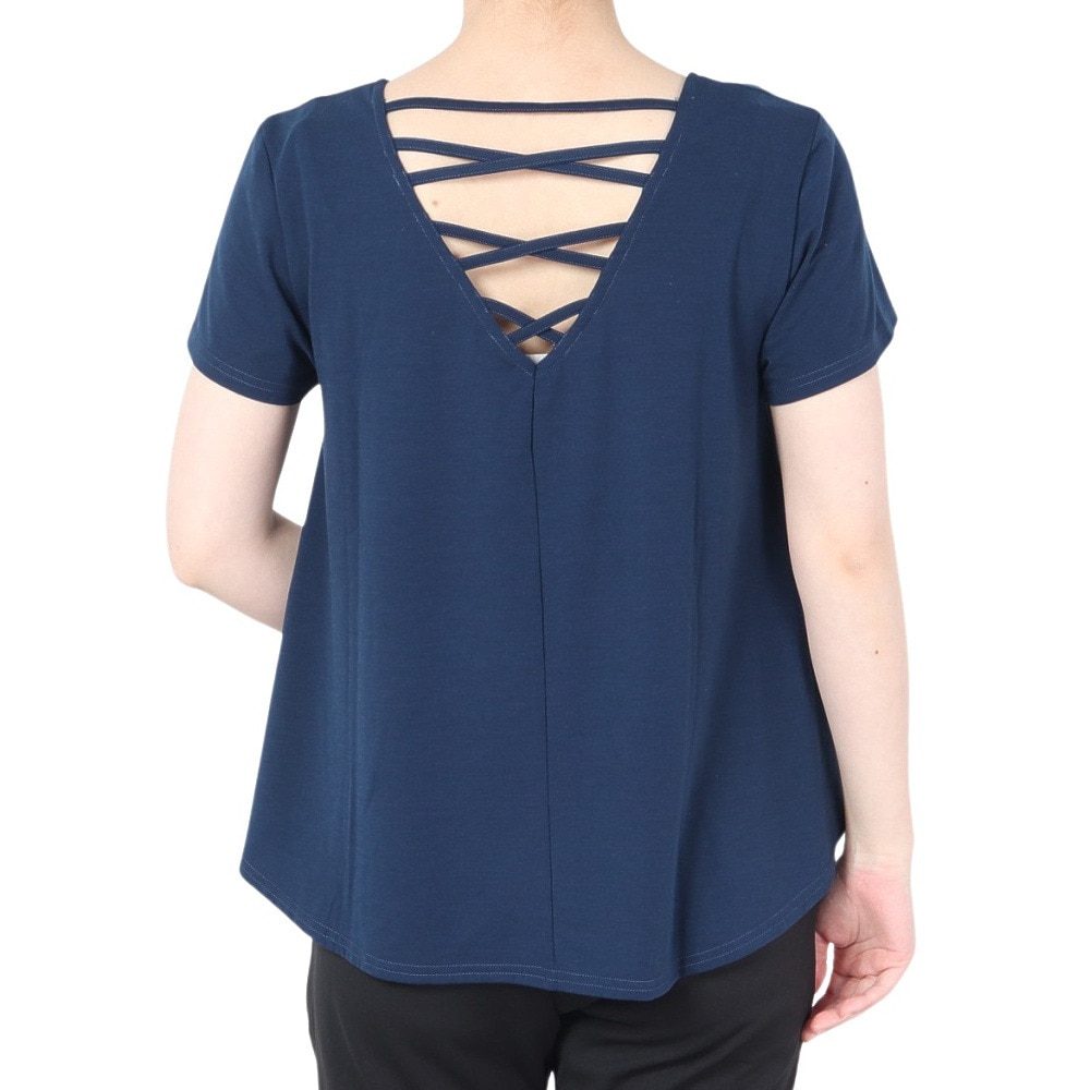 オーシャンパシフィック（Ocean Pacific）（レディース）ラッシュガード 半袖 Tシャツ UVカット 紫外線対策 水陸両用 体型カバー ネイビー 5296601NVS