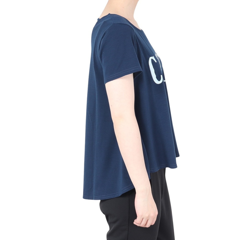 オーシャンパシフィック（Ocean Pacific）（レディース）ラッシュガード 半袖 Tシャツ UVカット 紫外線対策 水陸両用 体型カバー ネイビー 5296601NVS