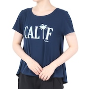 (レディース)ラッシュガード 半袖 Tシャツ UVカット 紫外線対策 水陸両用 体型カバー ネイビー 5296601NVS