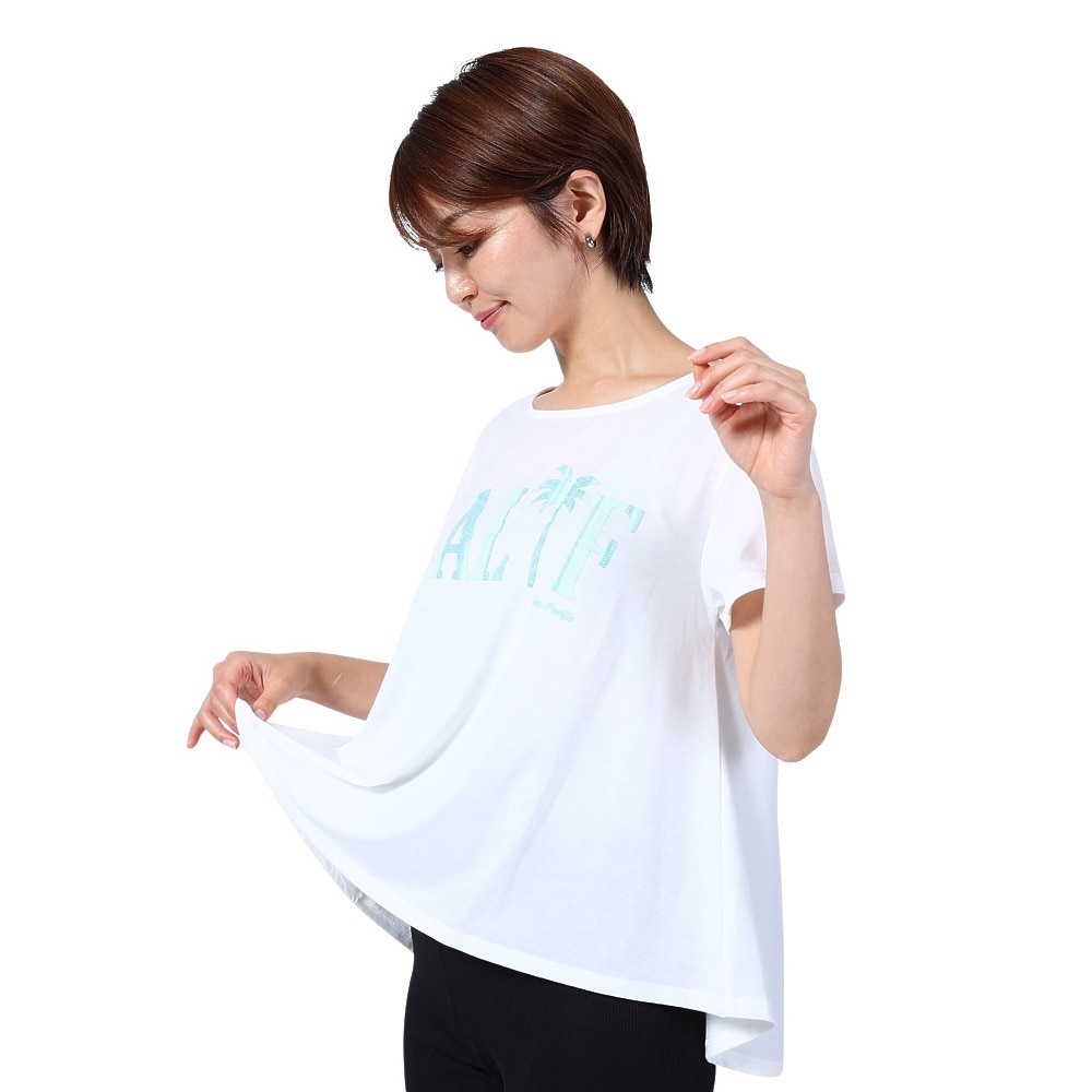 オーシャンパシフィック（Ocean Pacific）（レディース）ラッシュガード 半袖 Tシャツ UVカット 紫外線対策 水陸両用 体型カバー ホワイト 5296601WTS