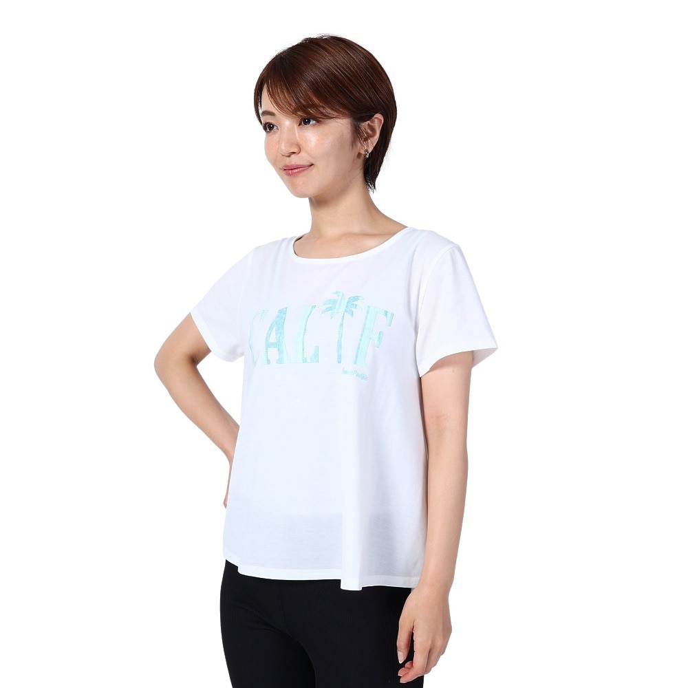 オーシャンパシフィック（Ocean Pacific）（レディース）ラッシュガード 半袖 Tシャツ UVカット 紫外線対策 水陸両用 体型カバー ホワイト 5296601WTS