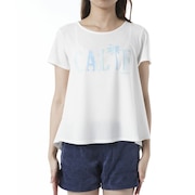 オーシャンパシフィック（Ocean Pacific）（レディース）ラッシュガード 半袖 Tシャツ ロゴ UVカット 水陸両用 ホワイト 529660-WHT