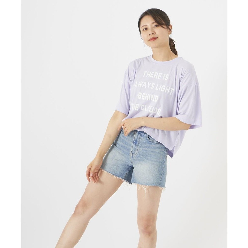 オーシャンパシフィック（Ocean Pacific）（レディース）ラッシュガード 半袖 Tシャツ ハイブリッド 水陸両用 ラベンダー 522493-LAV