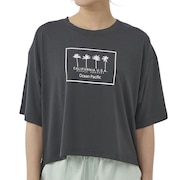 (レディース)ラッシュガード 半袖 Tシャツ ハイブリット 水陸両用 ブラック 522494-BLK