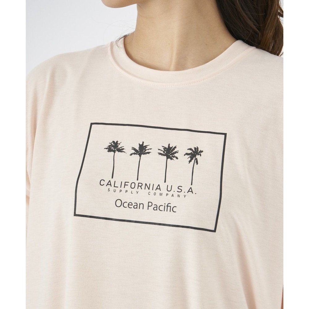 オーシャンパシフィック（Ocean Pacific）（レディース）ラッシュガード 半袖 Tシャツ ハイブリッド 水陸両用 ピンク 522494-PNK