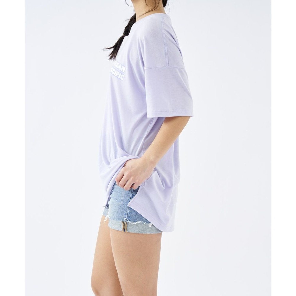 オーシャンパシフィック（Ocean Pacific）（レディース）ラッシュガード 半袖 Tシャツ ハイブリッド 水陸両用 体型カバー ラベンダー 522495-LAV