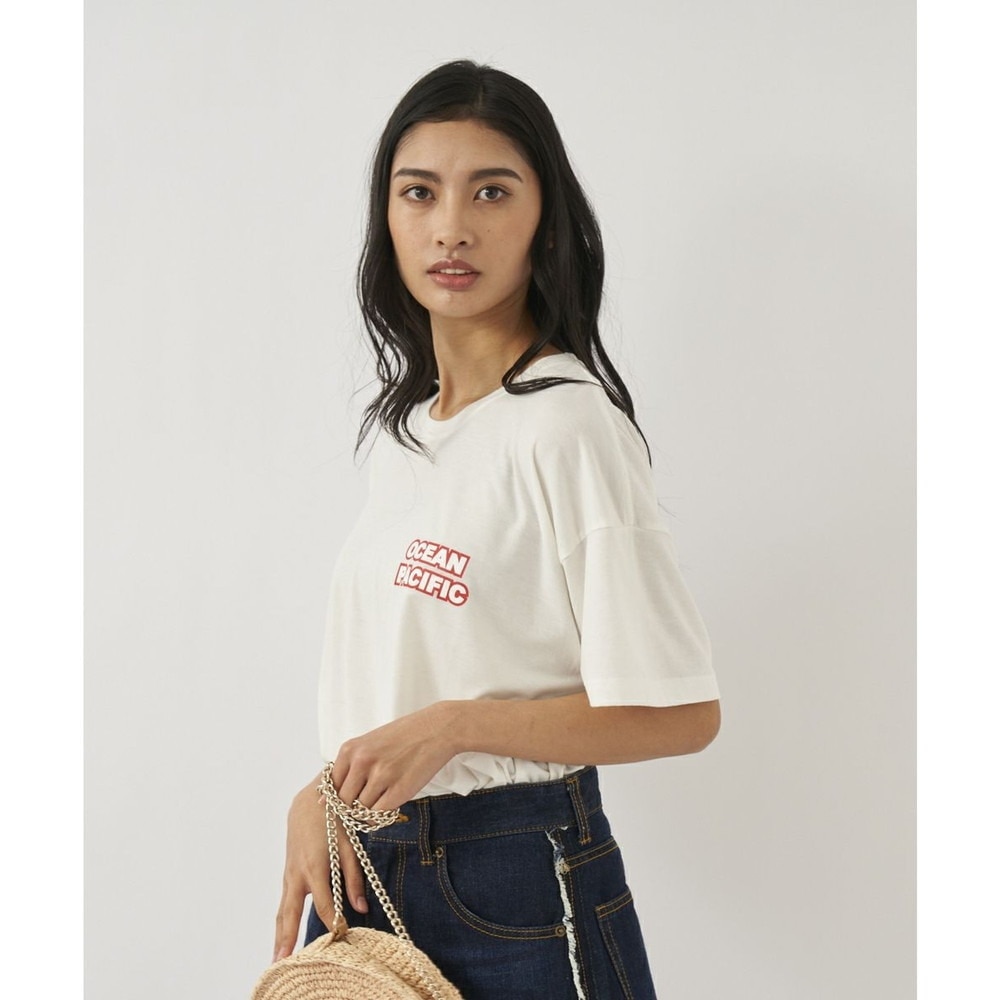 オーシャンパシフィック（Ocean Pacific）（レディース）ラッシュガード 半袖 Tシャツ ハイブリット 水陸両用 体型カバー ホワイト 522495-WHT
