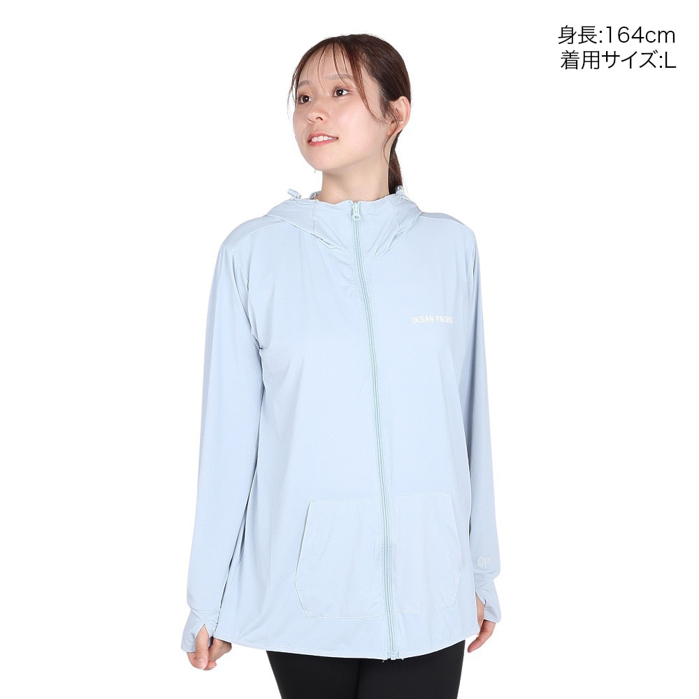 オーシャンパシフィック（Ocean Pacific）（レディース）ラッシュガード L SNCバイザー付き UVパーカー 525440BL