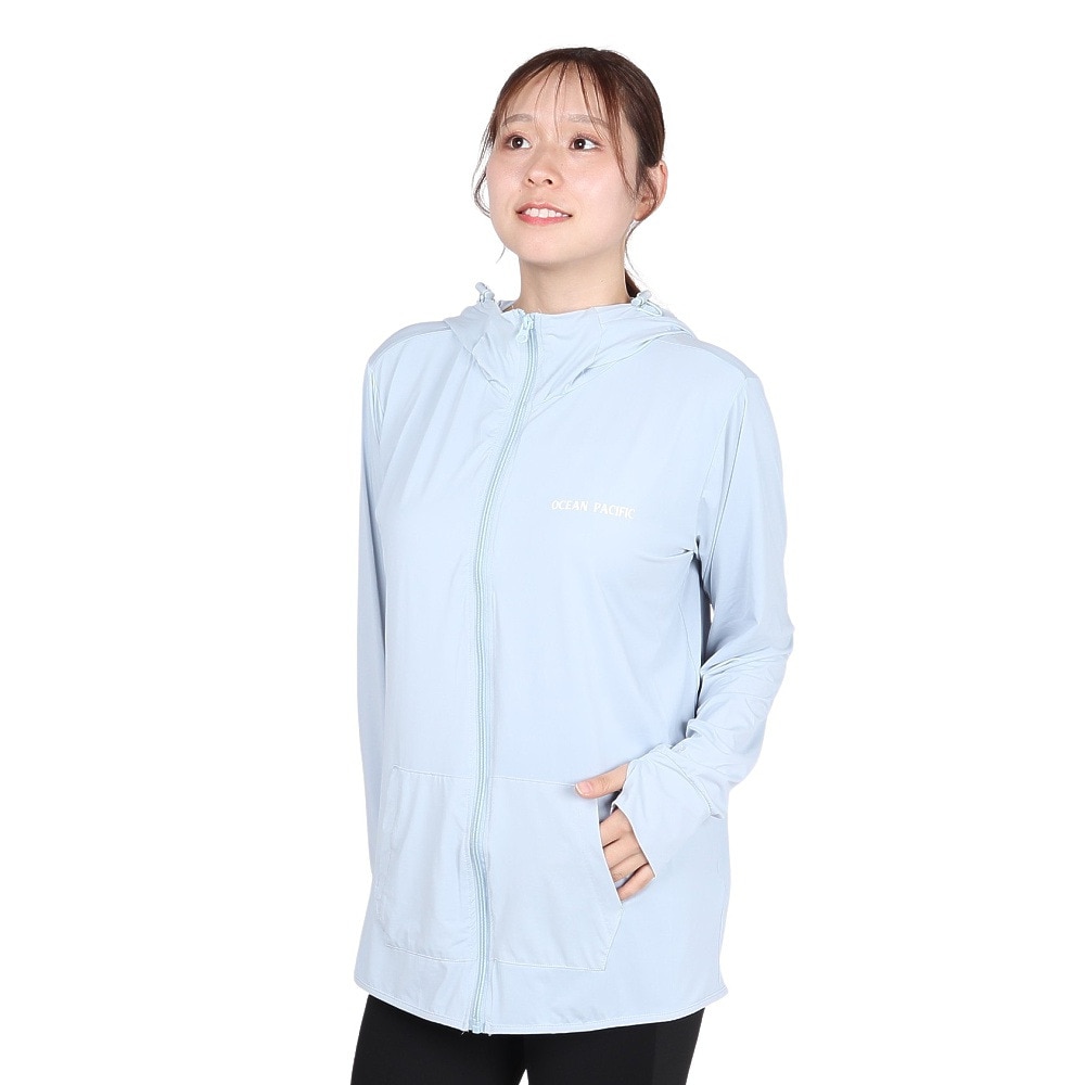 オーシャンパシフィック（Ocean Pacific）（レディース）ラッシュガード L SNCバイザー付き UVパーカー 525440BL
