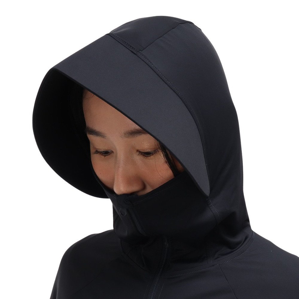 オーシャンパシフィック（Ocean Pacific）（レディース）ラッシュガード SNCツバ付き 長袖ジップパーカー 526457BK