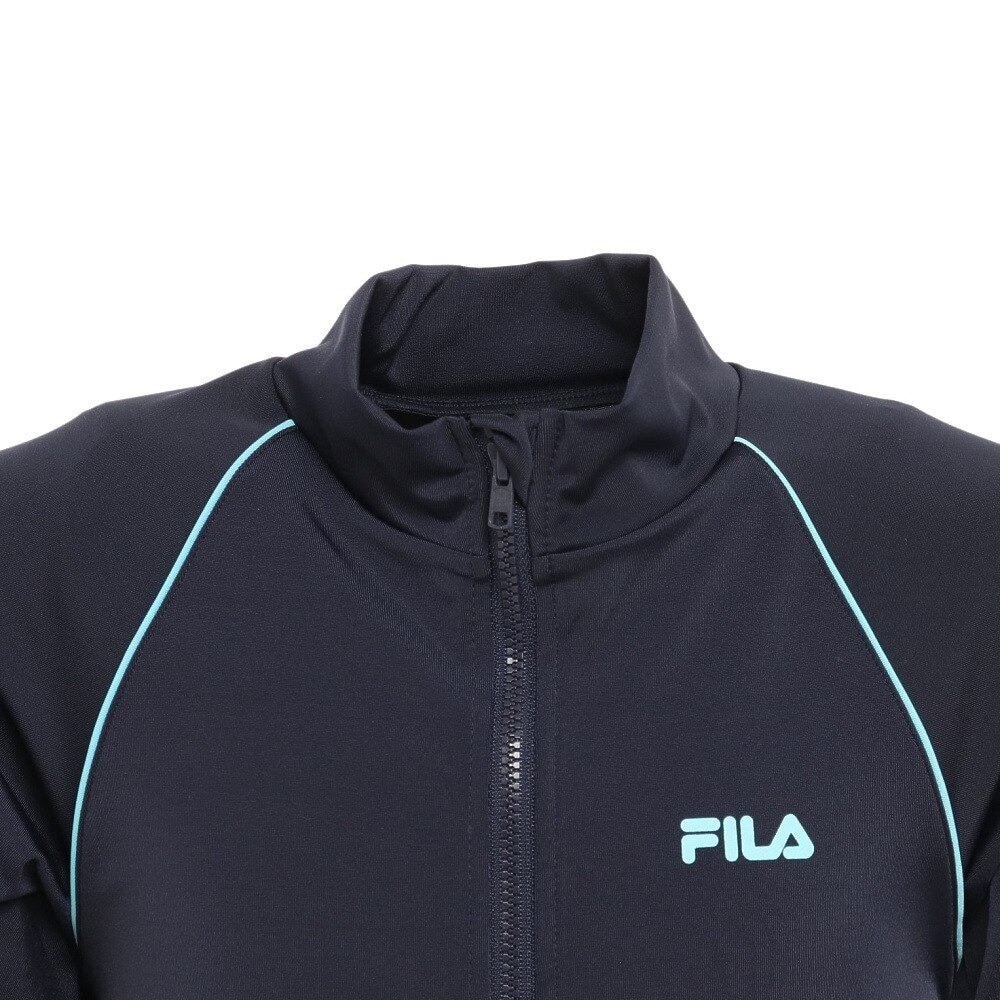 フィラ（FILA）（キッズ）スクール水着 ラッシュガード 長袖 フードなし 子供 男の子 女の子 UVカット 紫外線対策 128202NSA