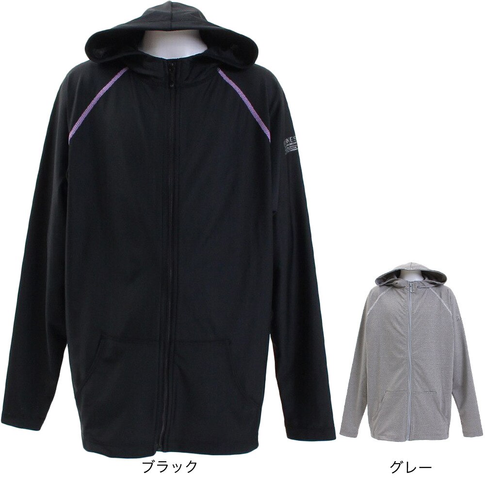 フットマーク（FOOTMARK）（キッズ）ラッシュガード 長袖 パーカー 子供 女の子 ガールズ UVカット UPF50+ 紫外線対策 241897MGRY 130 140