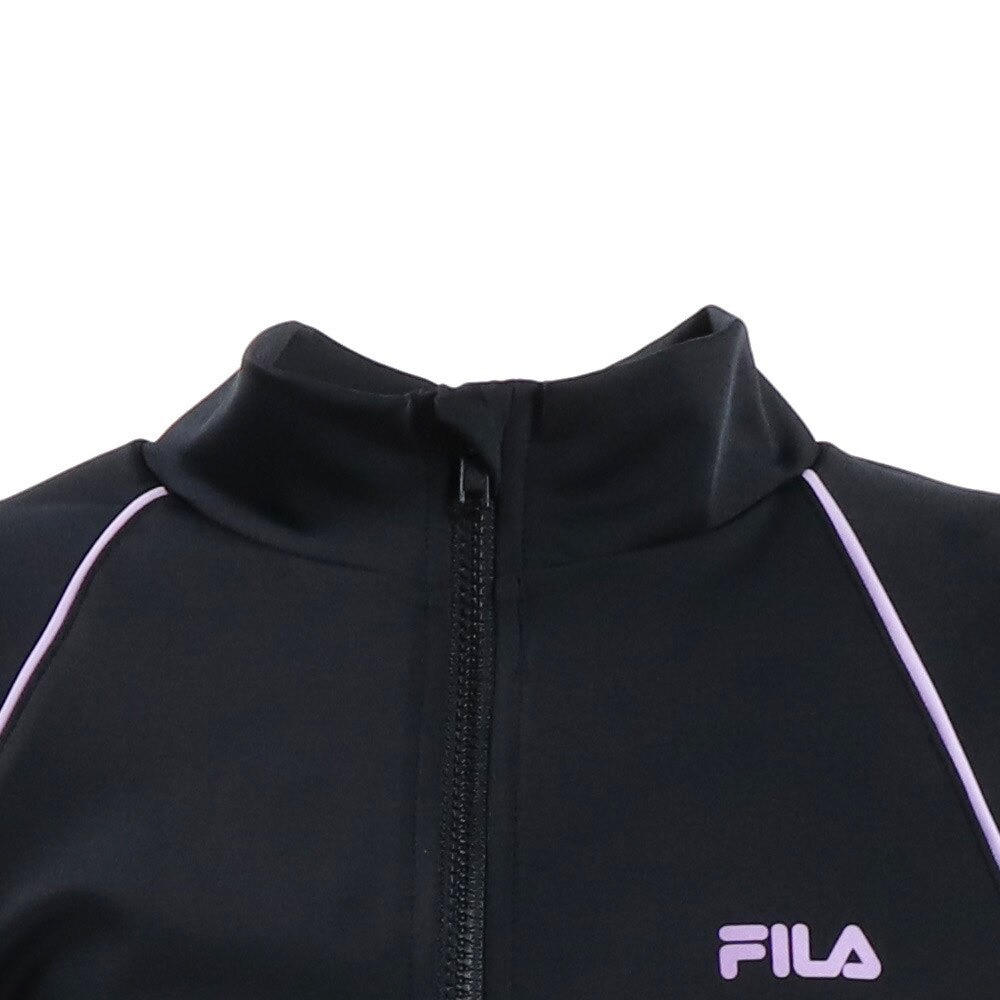 フィラ（FILA）（キッズ）ジュニア スクール水着 ラッシュガード 長袖 パーカー 128202BPL ブラック