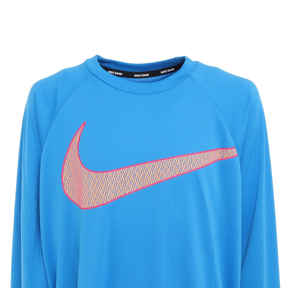 ナイキ（NIKE）（キッズ）ジュニア ラッシュガード 長袖 Tシャツ ロンT NESSC837 1991052-871 ブルー