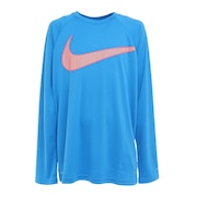 ナイキ（NIKE）（キッズ）ジュニア ラッシュガード 長袖 Tシャツ ロンT NESSC837 1991052-871 ブルー