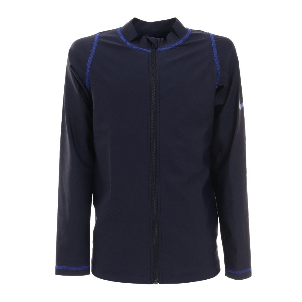 ナイキ（NIKE）（キッズ）スクール水着 ラッシュガード 長袖 フードなし 子供 ジュニア ボーイズ UVカット UPF50+ 紫外線対策 速乾 1991013-10 120 130 140
