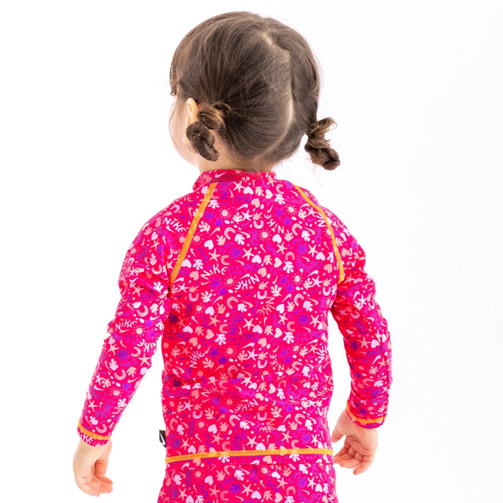 ナイキ(NIKE)(キッズ)水着 ラッシュガード 長袖 フードなし 子供 女の子 ガールズ UVカット UPF50+ 紫外線対策 トドラー 1991033-03 90 100 マリン、ウィンタースポーツ用品はヴィクトリア ナイキ NIKE レディース ラッシュガード S 水着 長袖 水陸両用