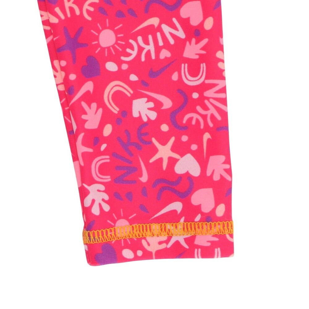 ナイキ（NIKE）（キッズ）水着 ラッシュガード 長袖 フードなし 子供 女の子 ガールズ UVカット UPF50+ 紫外線対策 トドラー 1991033-03 90 100★★★