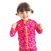ナイキ(NIKE)(キッズ)水着 ラッシュガード 長袖 フードなし 子供 女の子 ガールズ UVカット UPF50+ 紫外線対策 トドラー 1991033-03 90 100