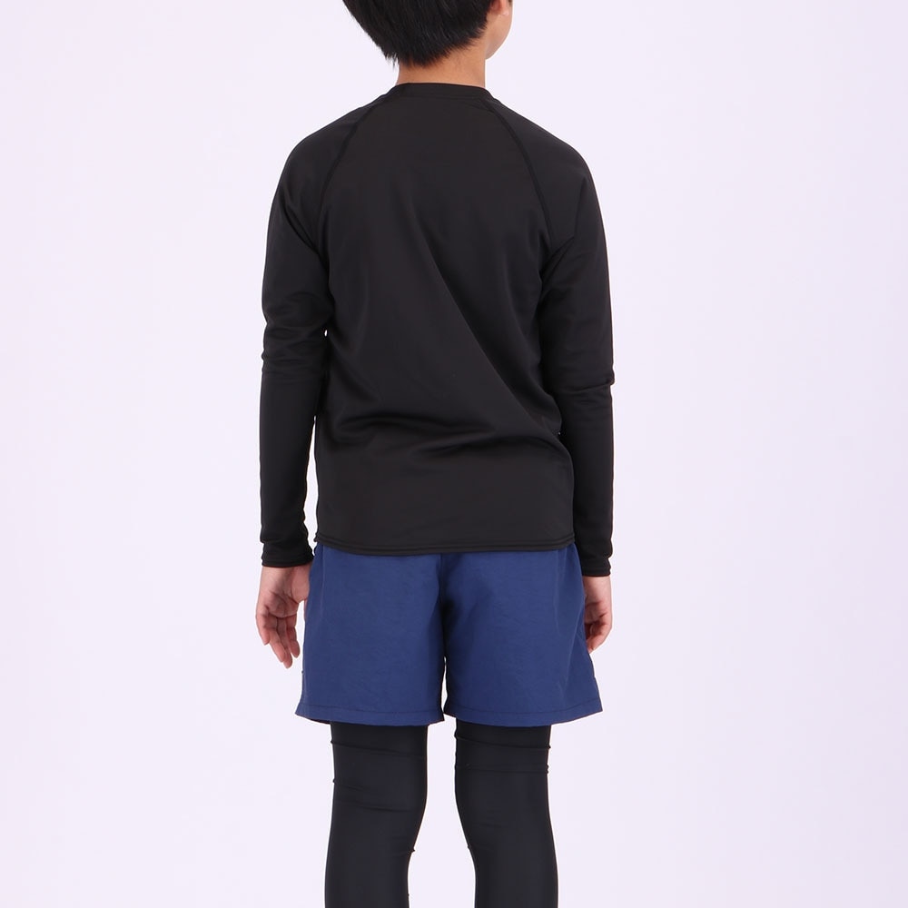 フットマーク（FOOTMARK）（キッズ）ジュニア スクール水着 ラッシュガード 長袖 アクアホール 0241867-09 ブラック