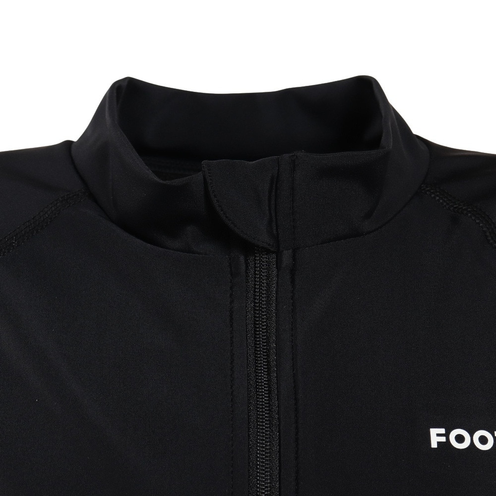 フットマーク（FOOTMARK）（キッズ）ジュニア スクール水着 ラッシュガード 長袖 パーカー 0242305BLK ブラック