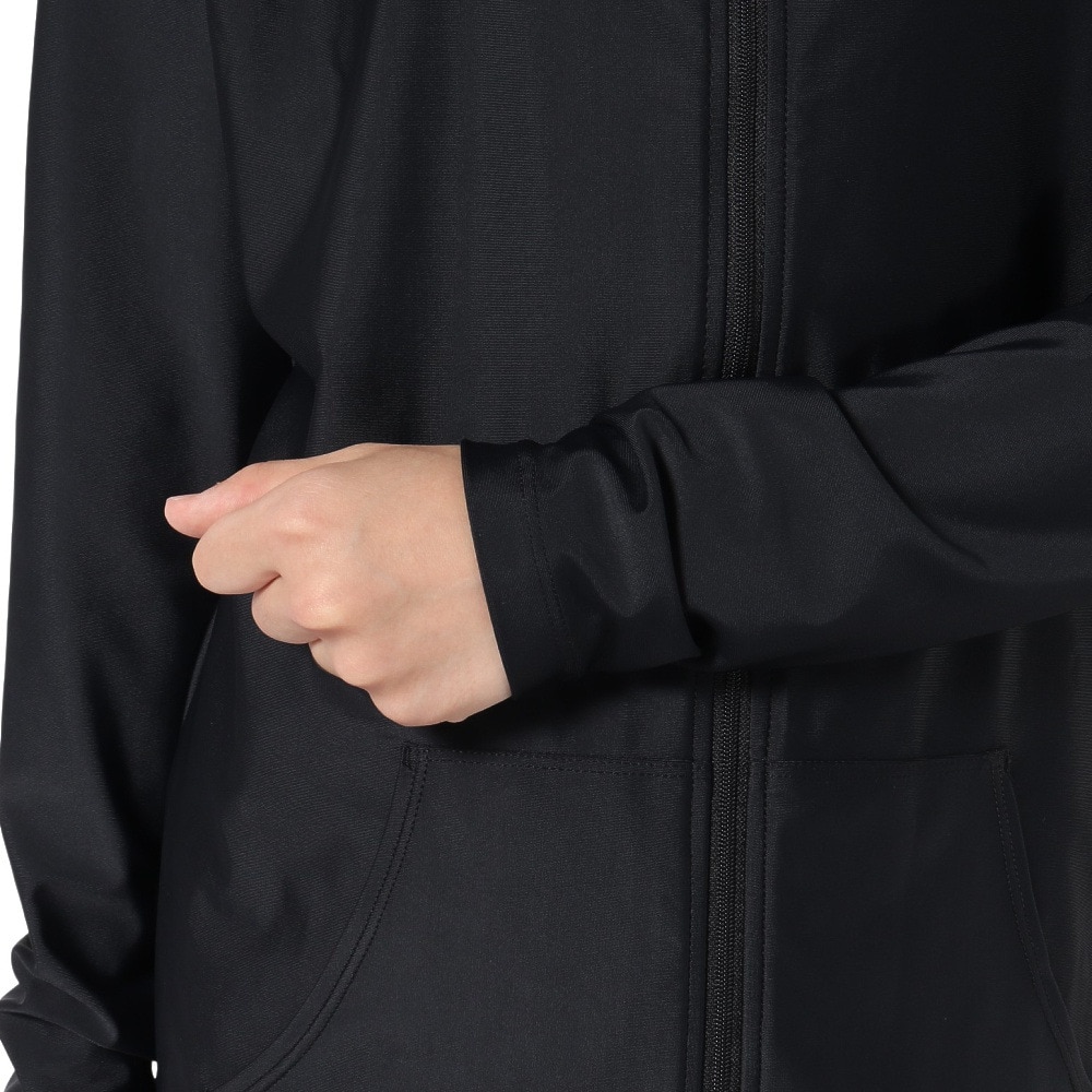 フットマーク（FOOTMARK）（キッズ）ジュニア 水着 ラッシュガード 長袖 パーカー 0242306BLK ブラック
