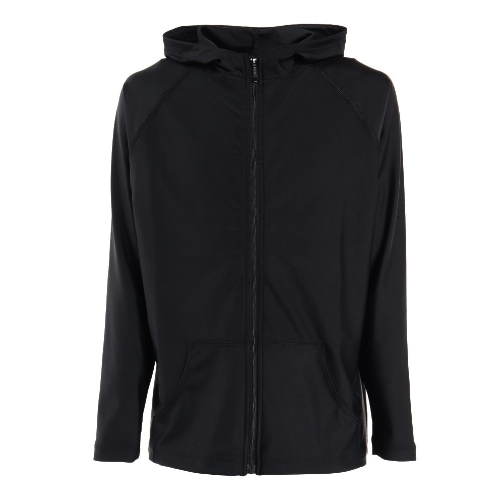 フットマーク（FOOTMARK）（キッズ）ジュニア 水着 ラッシュガード 長袖 パーカー 0242306BLK ブラック