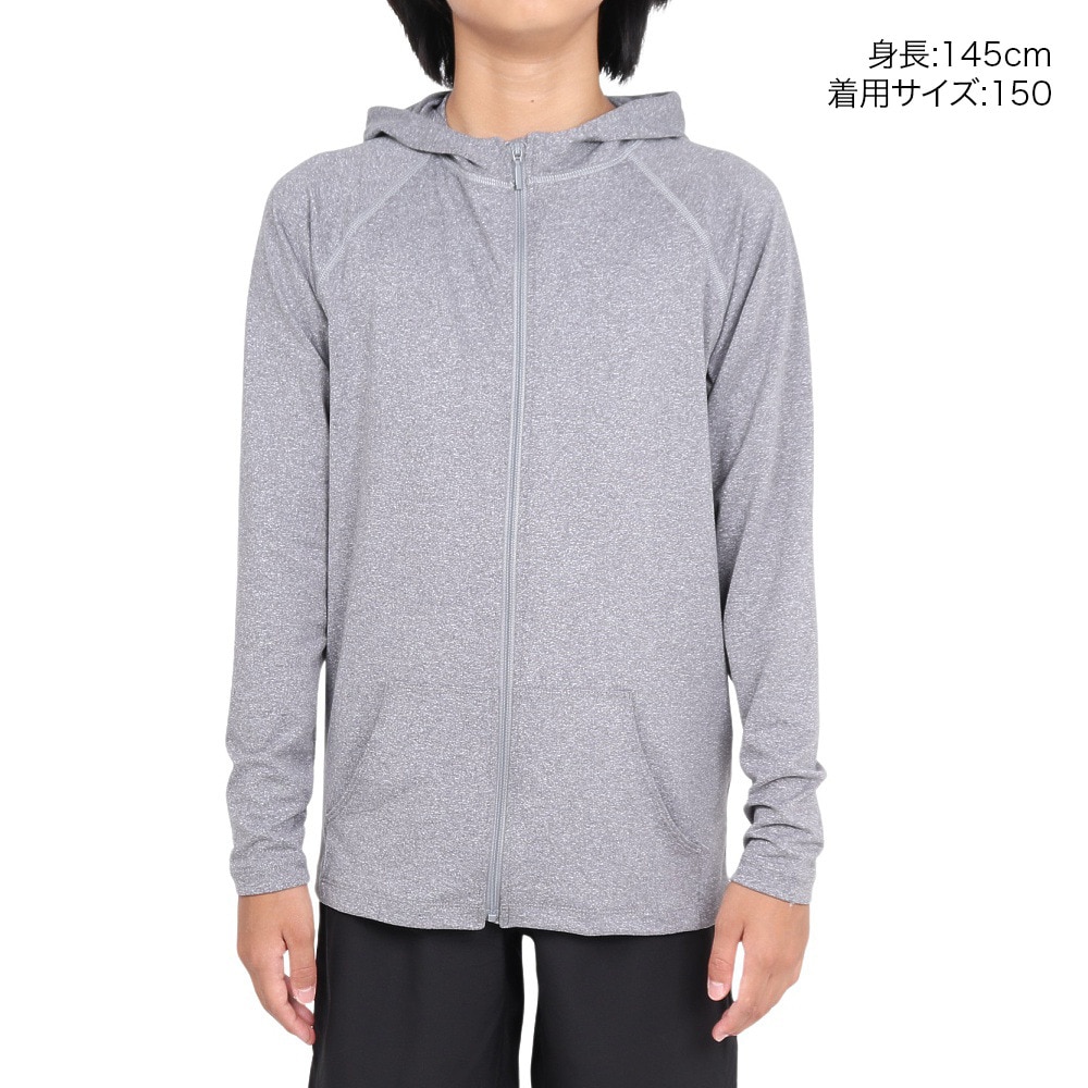 フットマーク（FOOTMARK）（キッズ）ジュニア 水着 ラッシュガード 長袖 パーカー 0242306MGRY グレー