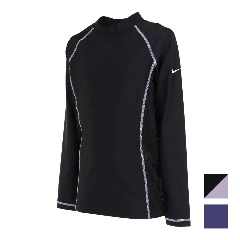 ナイキ（NIKE）（キッズ）ジュニア スクール水着 ラッシュガード 長袖 1991064-06 ネイビー