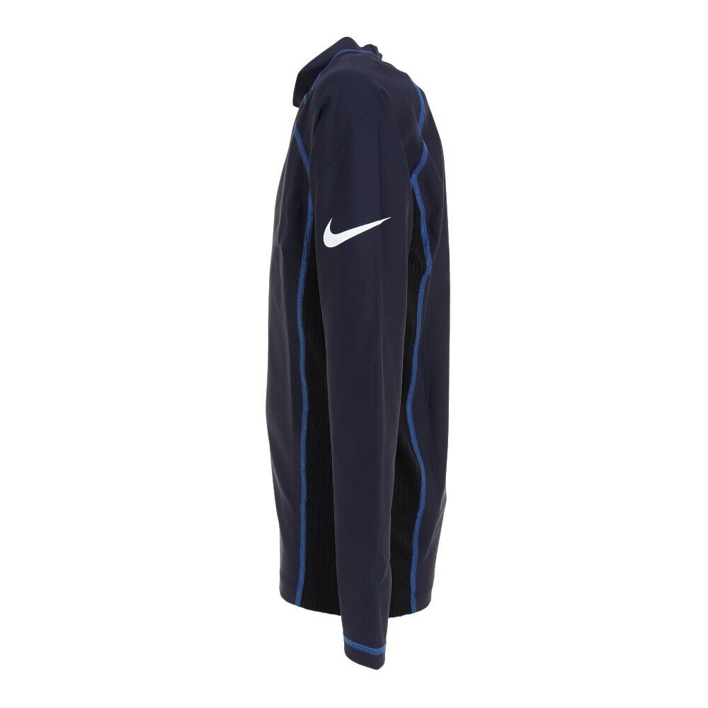 ナイキ（NIKE）（キッズ）ジュニア スクール水着 ラッシュガード 長袖 SWIM BOYS 1991071-10 ネイビー×ブルー