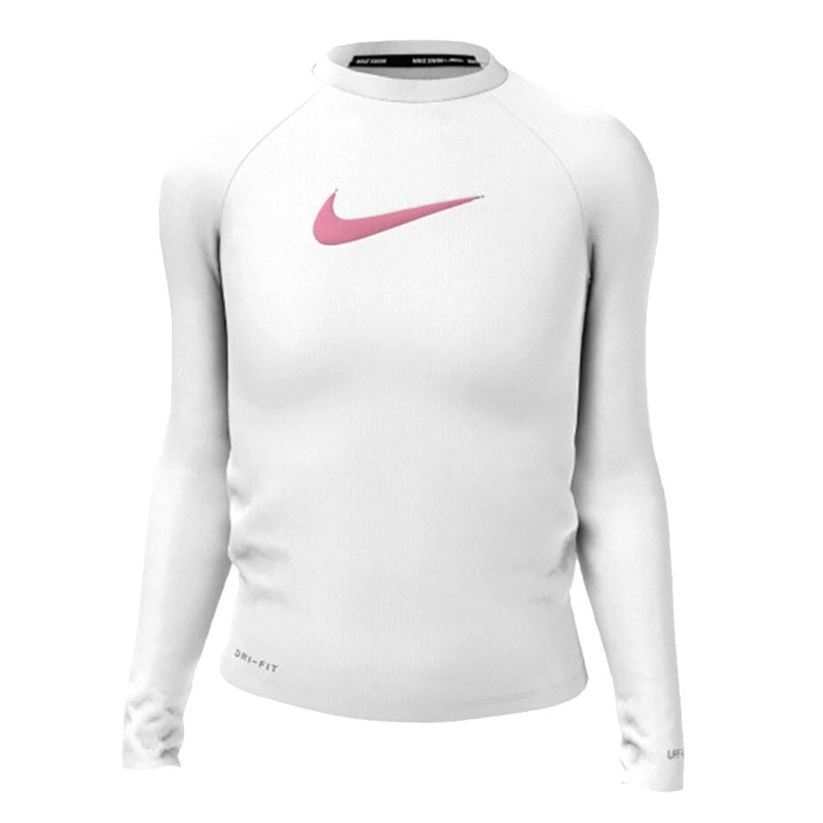ナイキ（NIKE）（キッズ）ジュニア ラッシュガード 長袖 Tシャツ ハイドロガード NESSD743-100 ホワイト  マリン、ウィンタースポーツ用品はヴィクトリア