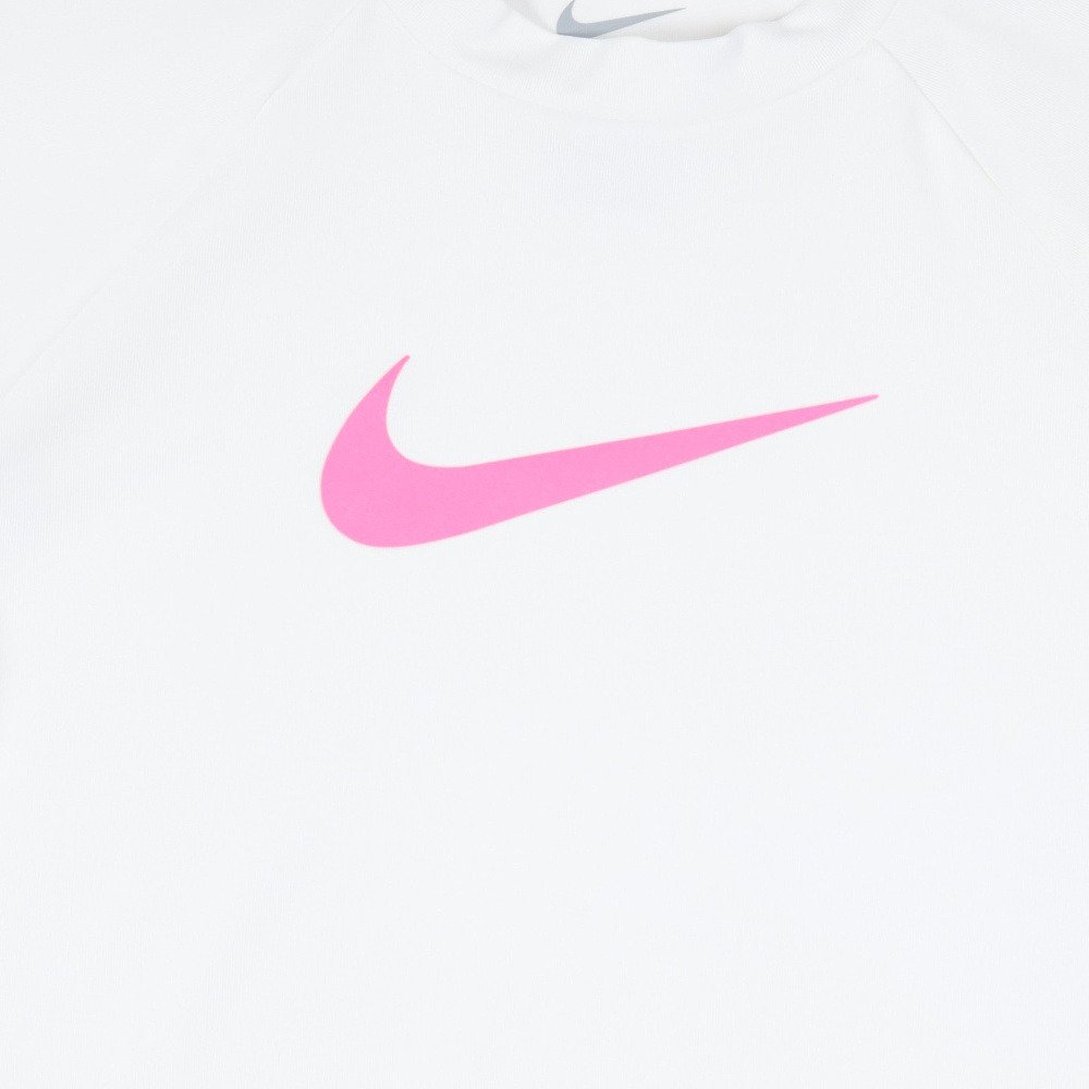 ナイキ（NIKE）（キッズ）ジュニア ラッシュガード 長袖 Tシャツ ハイドロガード ガールズ 女の子 130～160cm NESSD743-100 ホワイト