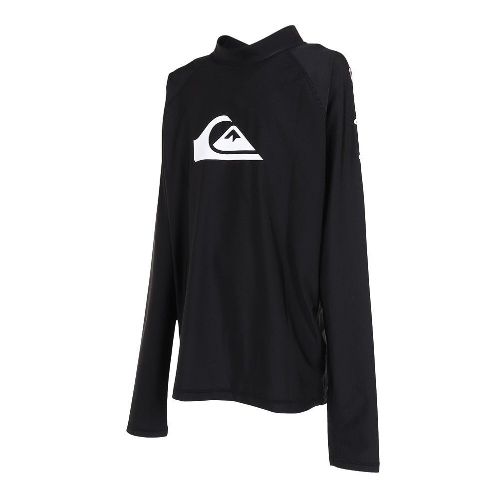 クイックシルバー（Quiksilver）（キッズ）ジュニア スクール水着 ラッシュガード 長袖 ALL TIME LR YOUTH 23SP KLY231021 BLK ブラック