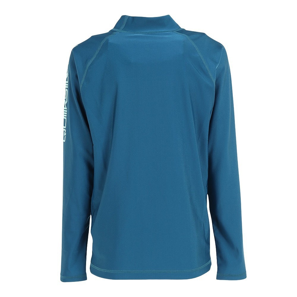 クイックシルバー（Quiksilver）（キッズ）ジュニア スクール水着 ラッシュガード 長袖 140～160cm ALL TIME LR YOUTH 23SP KLY231021 BLU ブルー