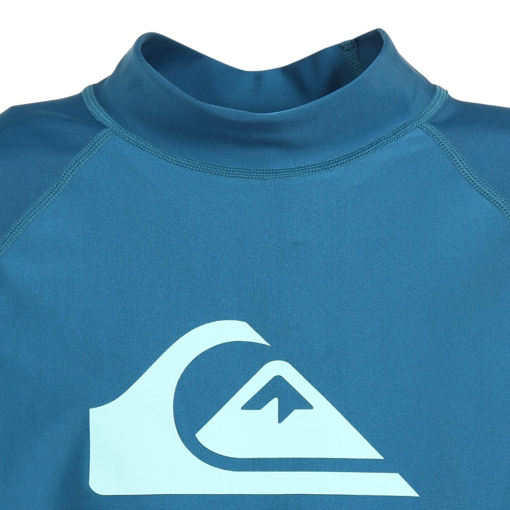 クイックシルバー（Quiksilver）（キッズ）ジュニア スクール水着 ラッシュガード 長袖 140～160cm ALL TIME LR YOUTH 23SP KLY231021 BLU ブルー