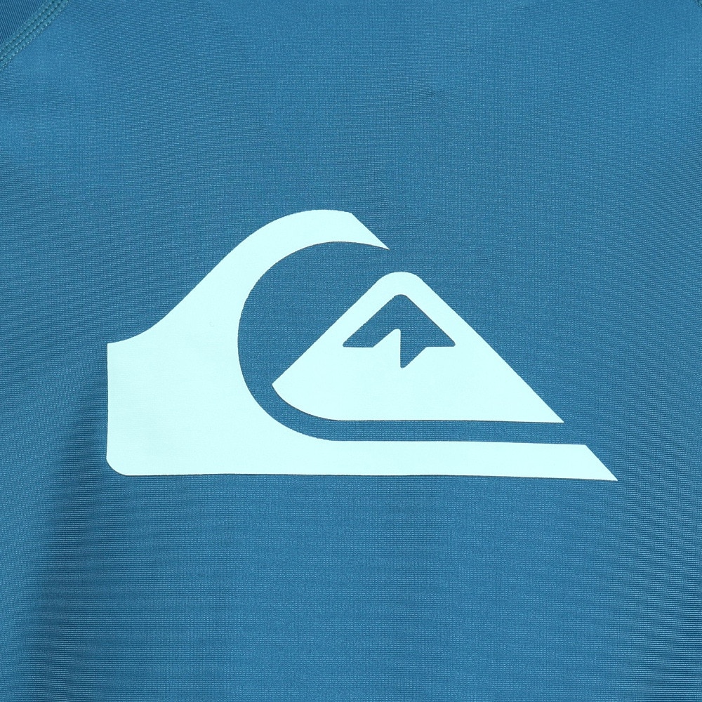 クイックシルバー（Quiksilver）（キッズ）ジュニア スクール水着 ラッシュガード 長袖 140～160cm ALL TIME LR YOUTH 23SP KLY231021 BLU ブルー