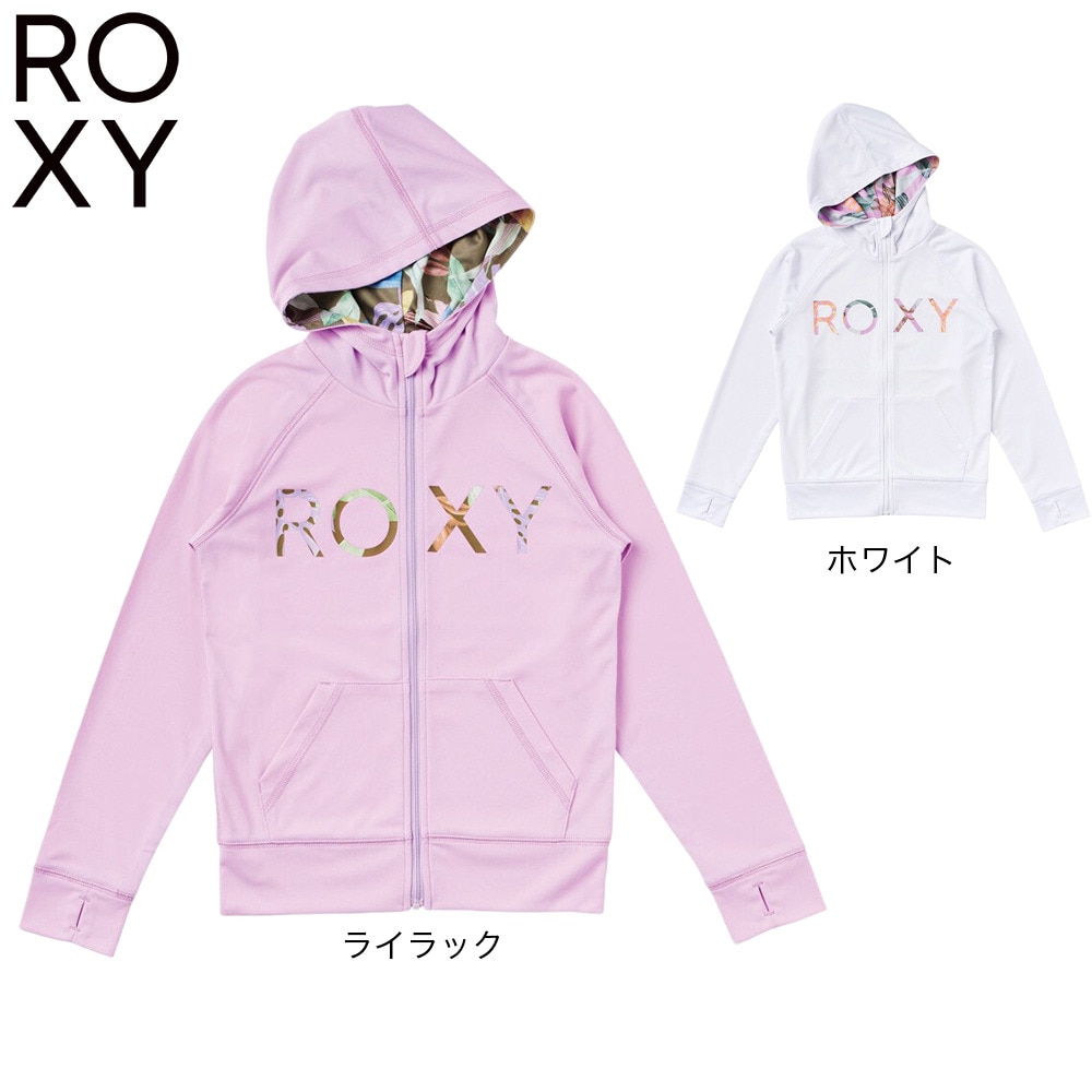 ロキシー（ROXY）（キッズ）UV カット 速乾 長袖 パーカー ラッシュ MINI MERMAID TLY231106LIL ライラック