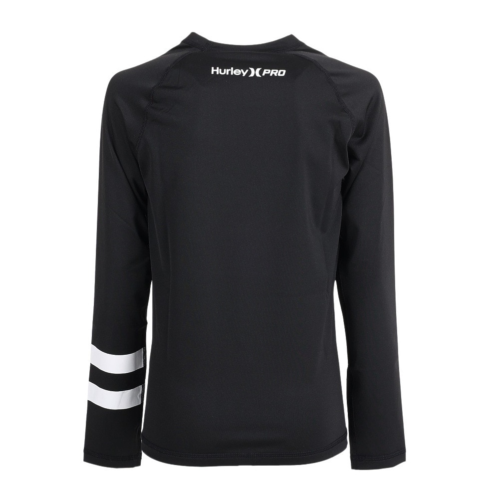 ハーレー（HURLEY）（キッズ）ジュニア ラッシュガード 長袖 UPF50+ Pro Light Top 22 AO2118-010 ブラック 135 145 155