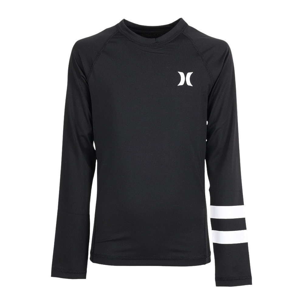 ハーレー（HURLEY）（キッズ）ジュニア ラッシュガード 長袖 UPF50+ Pro Light Top 22 AO2118-010 ブラック 135 145 155