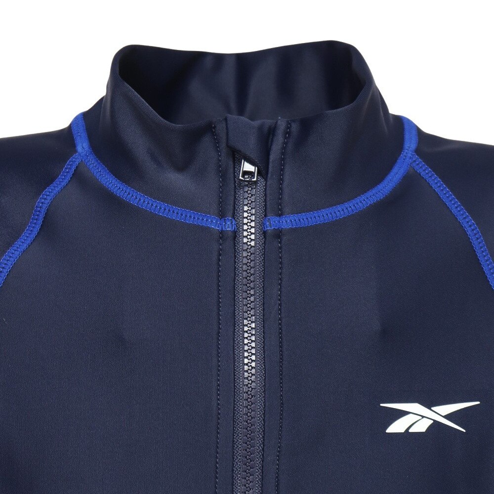 リーボック（REEBOK）（キッズ）ジュニア スクール水着 ラッシュガード 長袖 パーカー 123204NV ネイビー