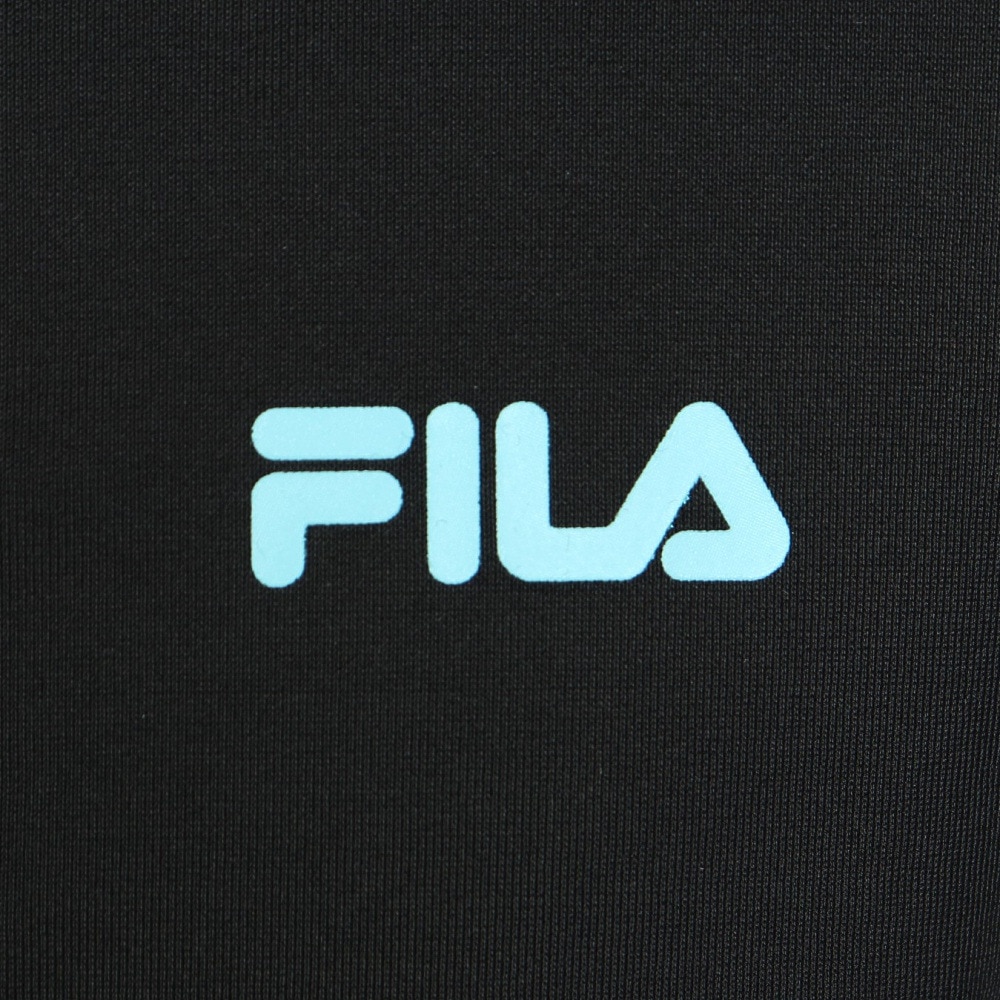 フィラ（FILA）（キッズ）ジュニア スクール水着 ラッシュガード 長袖 パーカー 128202BSA ブラック×サックス