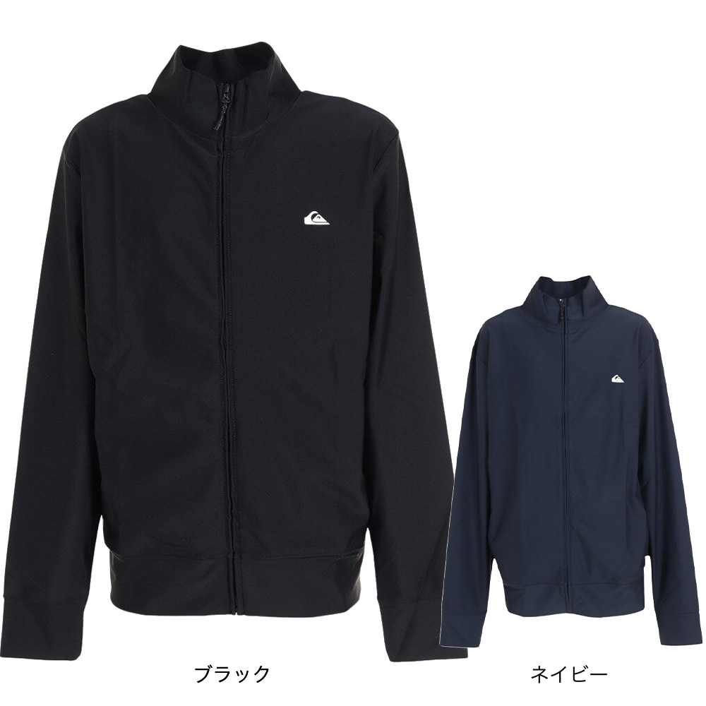 クイックシルバー（Quiksilver）（キッズ）ジュニア スクール水着 ラッシュガード 長袖 パーカー COMP LOGO STAND ZIP 23SUKLY232601YNVY ネイビー