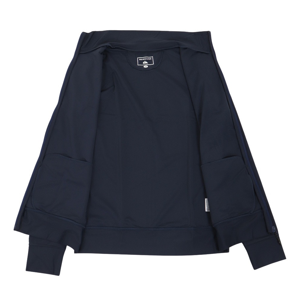 クイックシルバー（Quiksilver）（キッズ）ジュニア スクール水着 ラッシュガード 長袖 パーカー COMP LOGO STAND ZIP 23SUKLY232601YNVY ネイビー