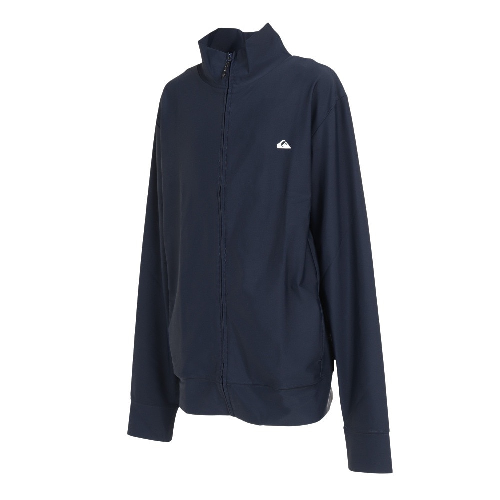 クイックシルバー（Quiksilver）（キッズ）ジュニア スクール水着 ラッシュガード 長袖 パーカー COMP LOGO STAND ZIP 23SUKLY232601YNVY ネイビー