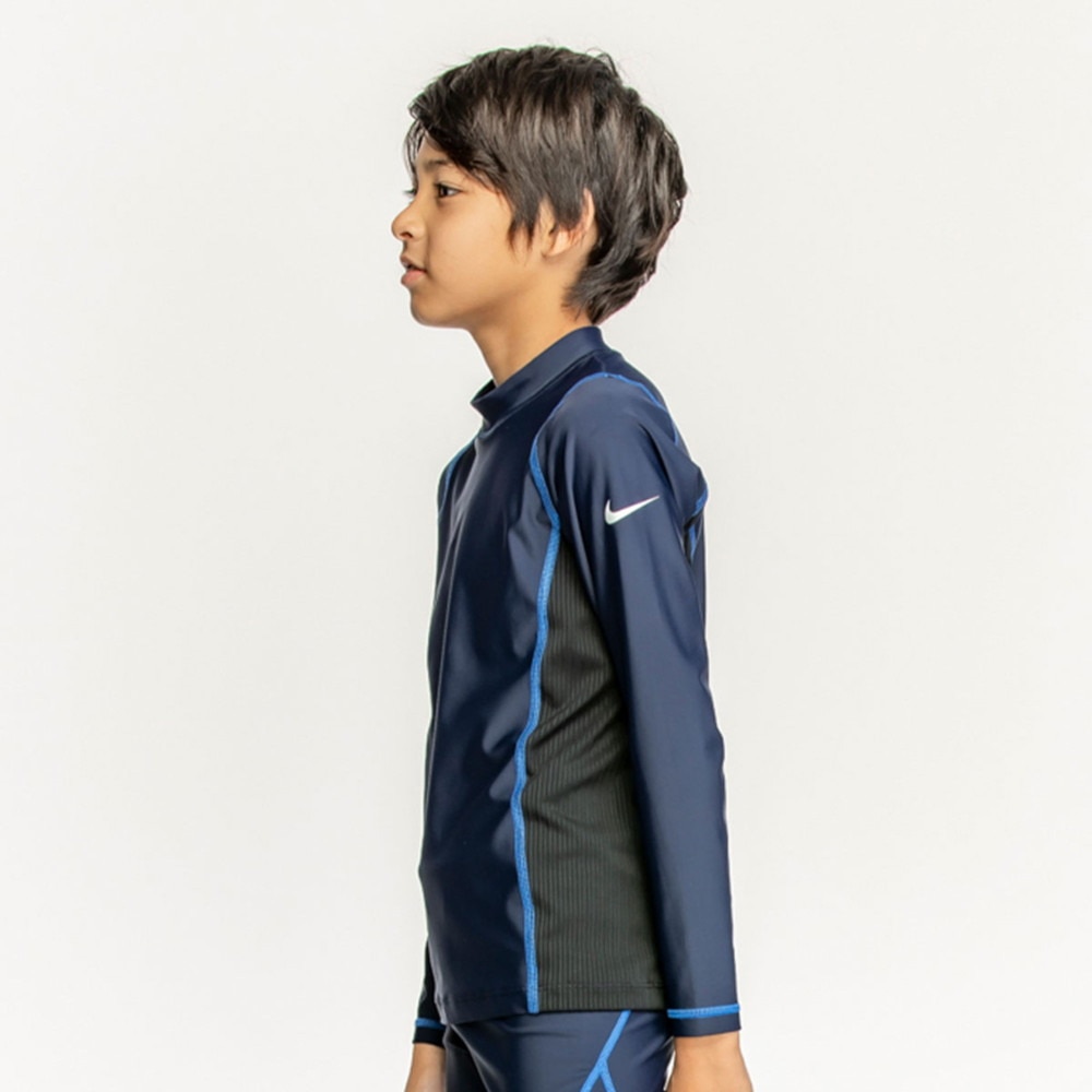 ナイキ（NIKE）（キッズ）ジュニア ラッシュガード ボーイズ 男の子 長袖 ハイドロガード 120~170cm 1991091-010